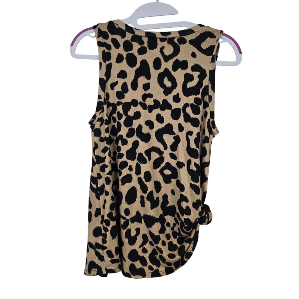 Women's BomBom Leopard Print Knit Tank Top | Size Small - Picture 3 of 10